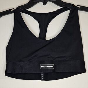 Savage x Fenty Rihanna Black Sports Bra Gym Top Workout Women’s Size Medium
